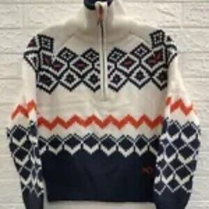 Kari Traa Agnes Knit Long Sleeve 1/4 Zip Sweater Size Small